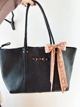 Load image into Gallery viewer, Snaffle Bit Leather Tote Purse - Black