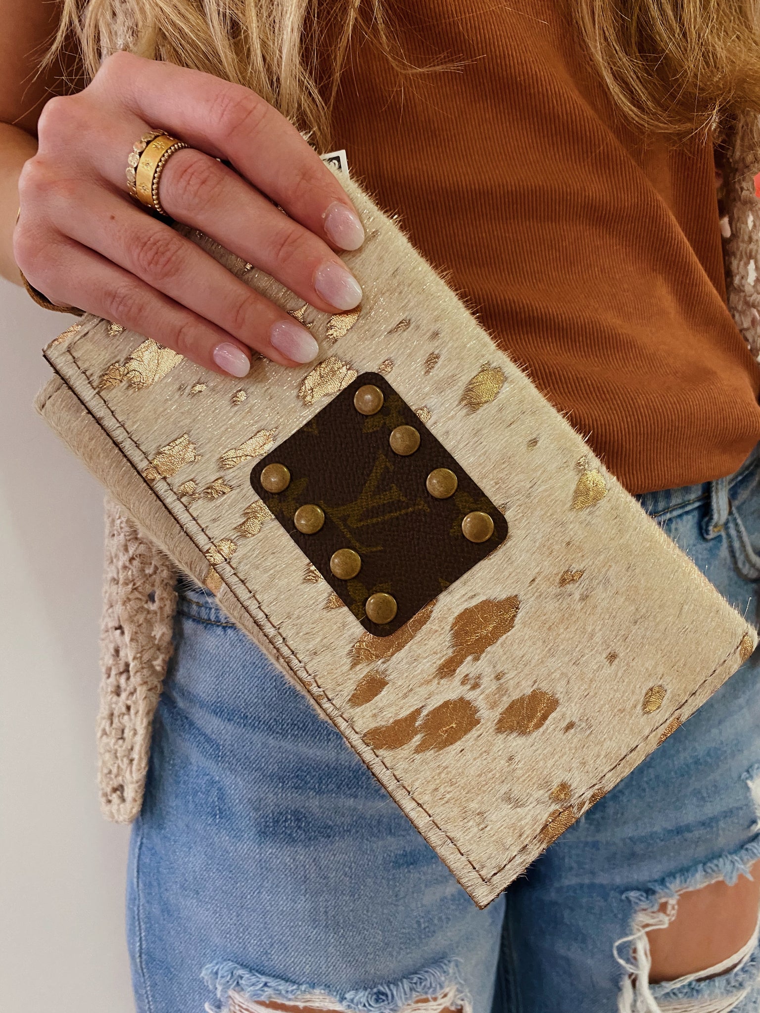 Upcycled Louis Vuitton Cowhide