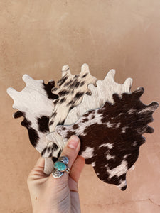 Cowhide Coasters - Black