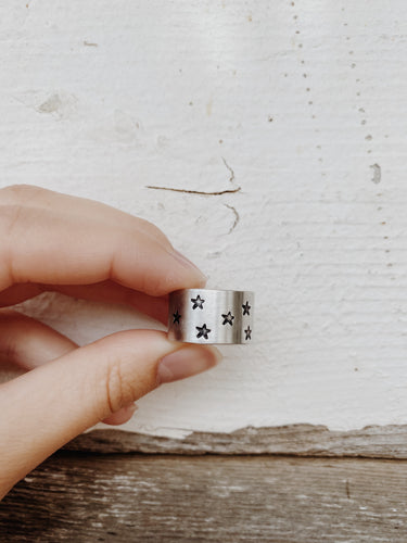 Starry Night Aluminum Ring