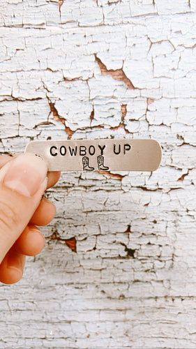 Cowboy Up Aluminum Ring