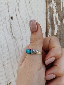 Turquoise Needlepoint Ring TC