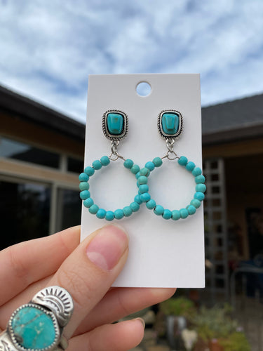 Triple Turquoise Earrings
