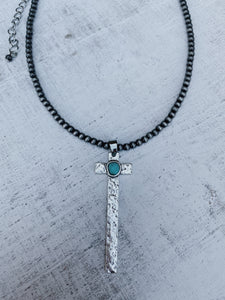 Cross Navajo Pearl Necklace