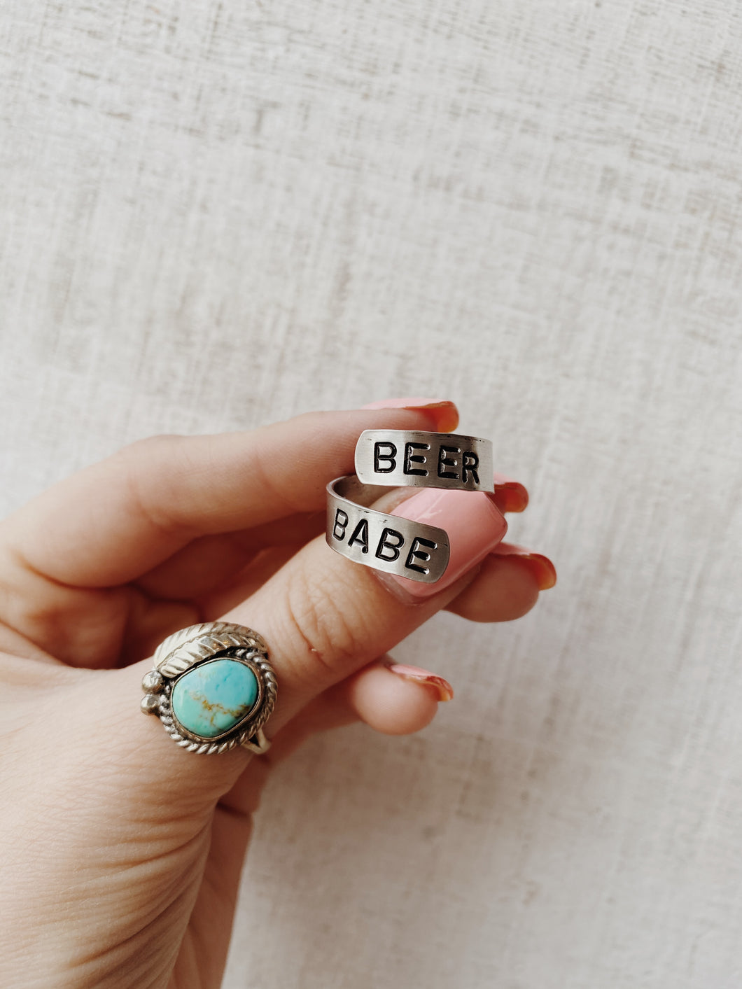 Beer Babe Aluminum Ring