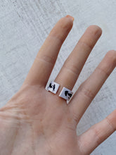 Load image into Gallery viewer, Black Cow Print Ring