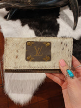 Load image into Gallery viewer, Upcycled LV + Cowhide Wallet