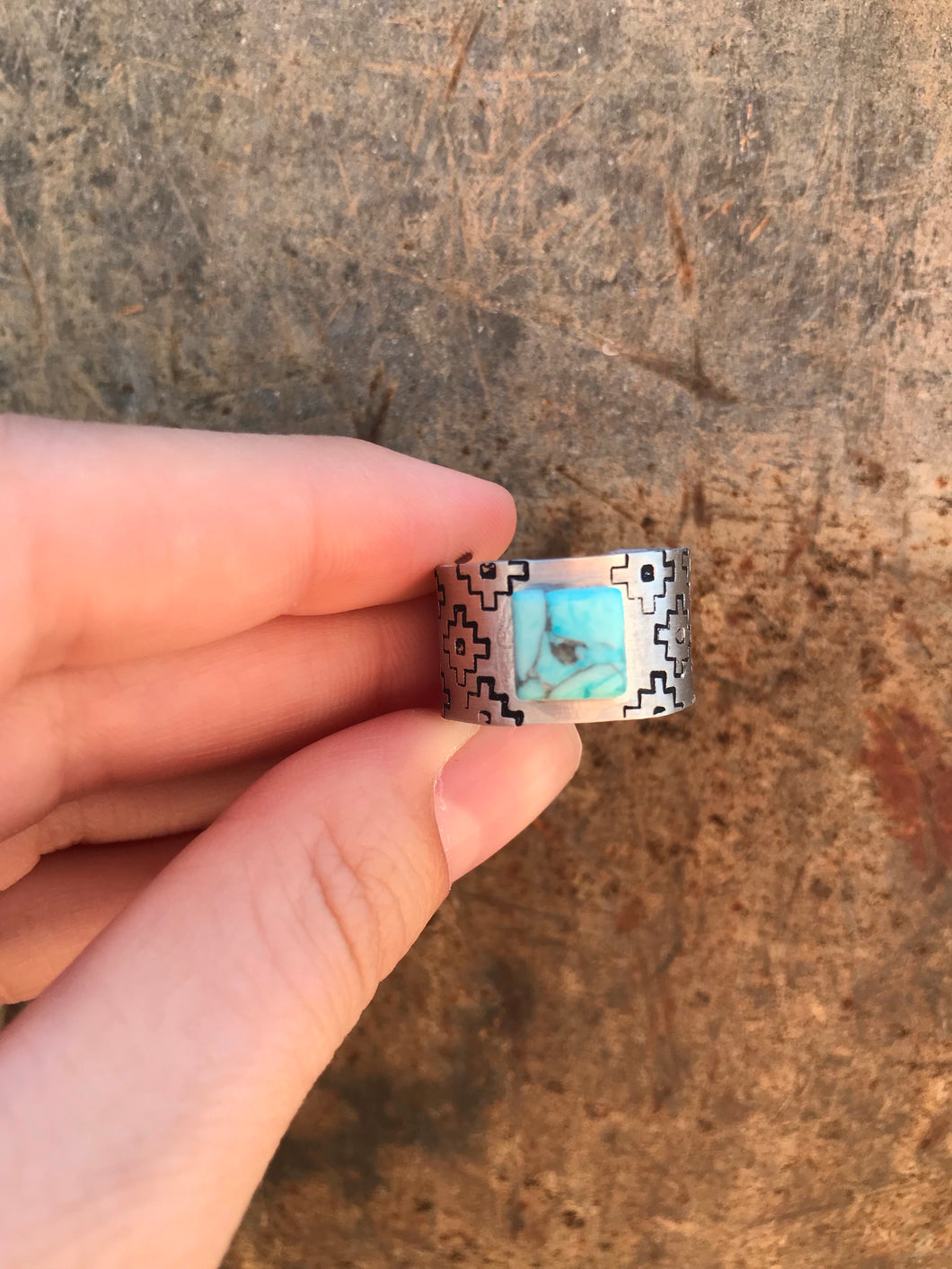 Turquoise Aluminum Ring