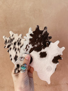 Cowhide Coasters - Black
