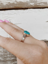 Load image into Gallery viewer, Round Turquoise Ring - Size 7.5 TC