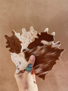 Cowhide Coasters - Brown