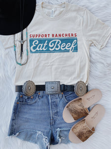 Support Ranchers Eat Beef Graphic Tee