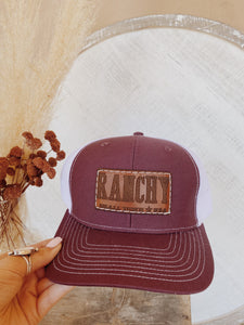 Ranchy Leather Patch Hat