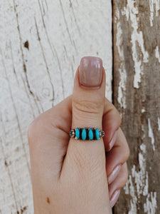 Turquoise Needlepoint Ring TC