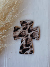 Load image into Gallery viewer, Snow Leopard Cross Charm