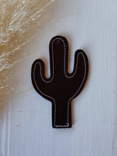 Load image into Gallery viewer, Black + Gold Acid Wash Cactus Charm
