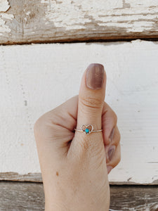 Turquoise Heart Ring TC