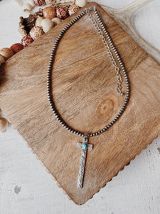 Cross Navajo Pearl Necklace
