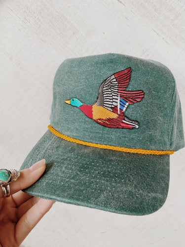 Vintage Style Green Head Hat