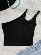 Load image into Gallery viewer, Double Strap Cropped Tank - Black
