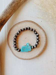 Navajo Pearl + Turquoise Bracelet